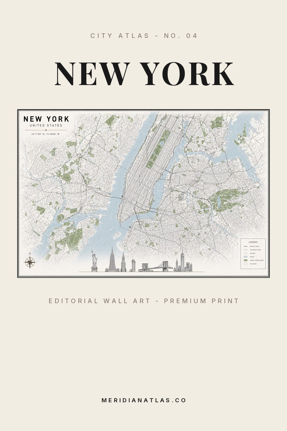 NEW YORK map print - City Atlas No. 04