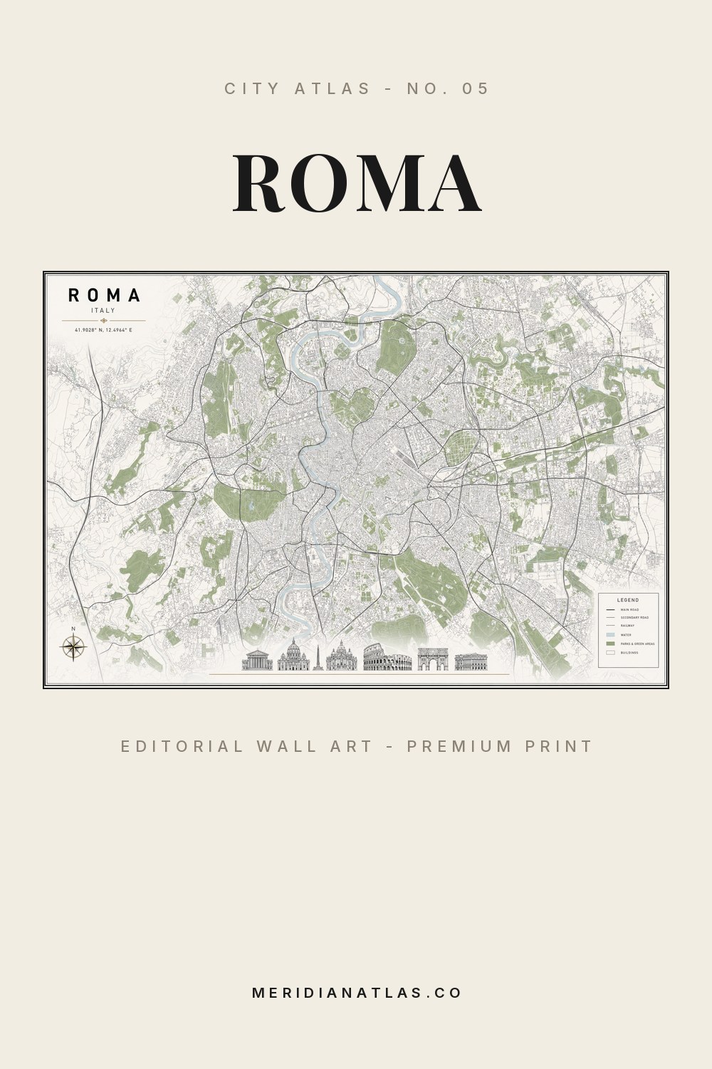 ROMA map print - City Atlas No. 05