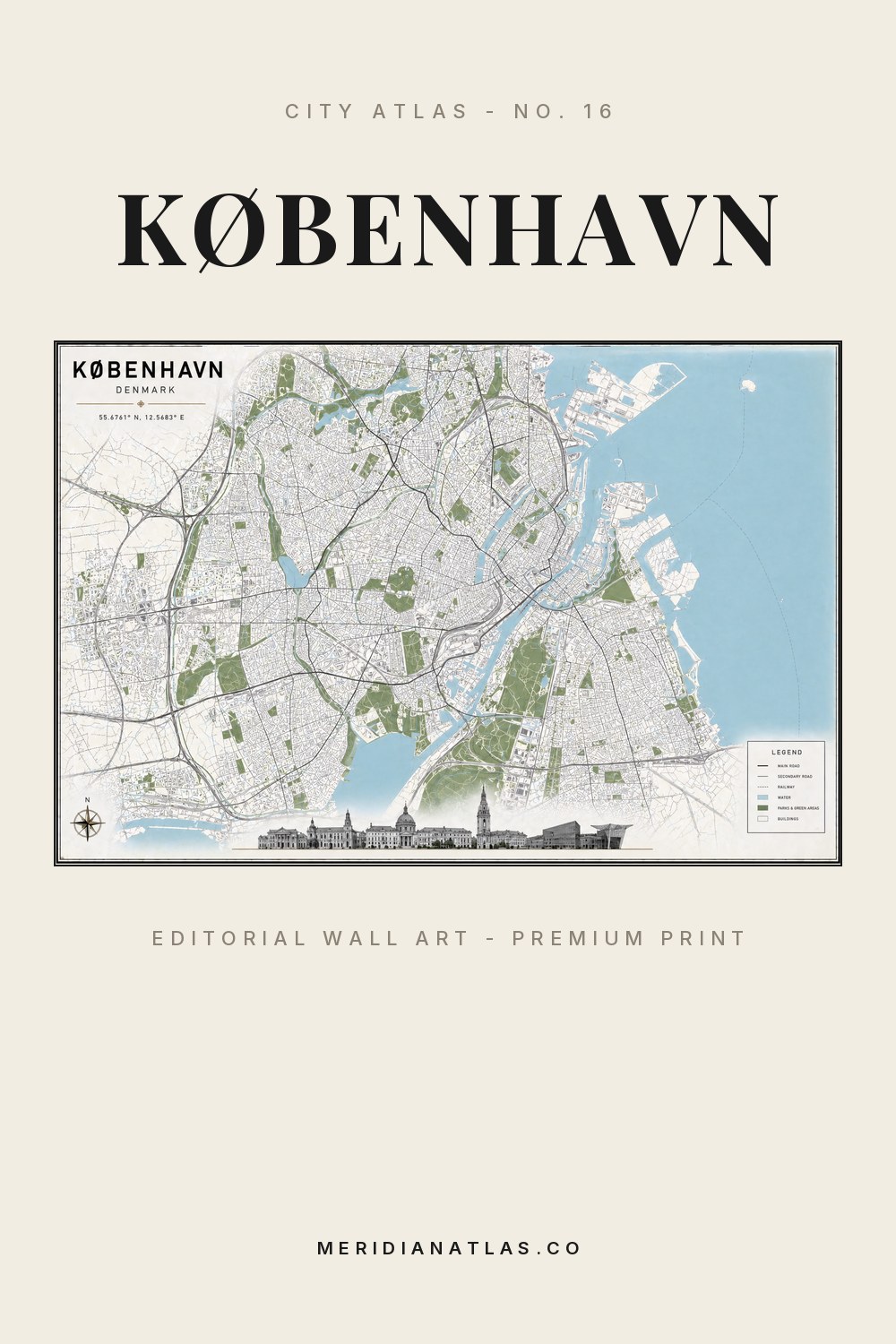 KØBENHAVN map print - City Atlas No. 16