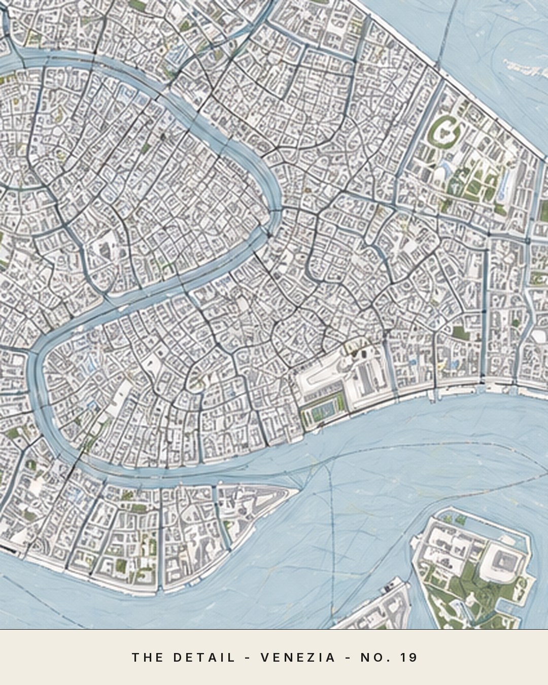 VENEZIA map detail, close crop of the street grid