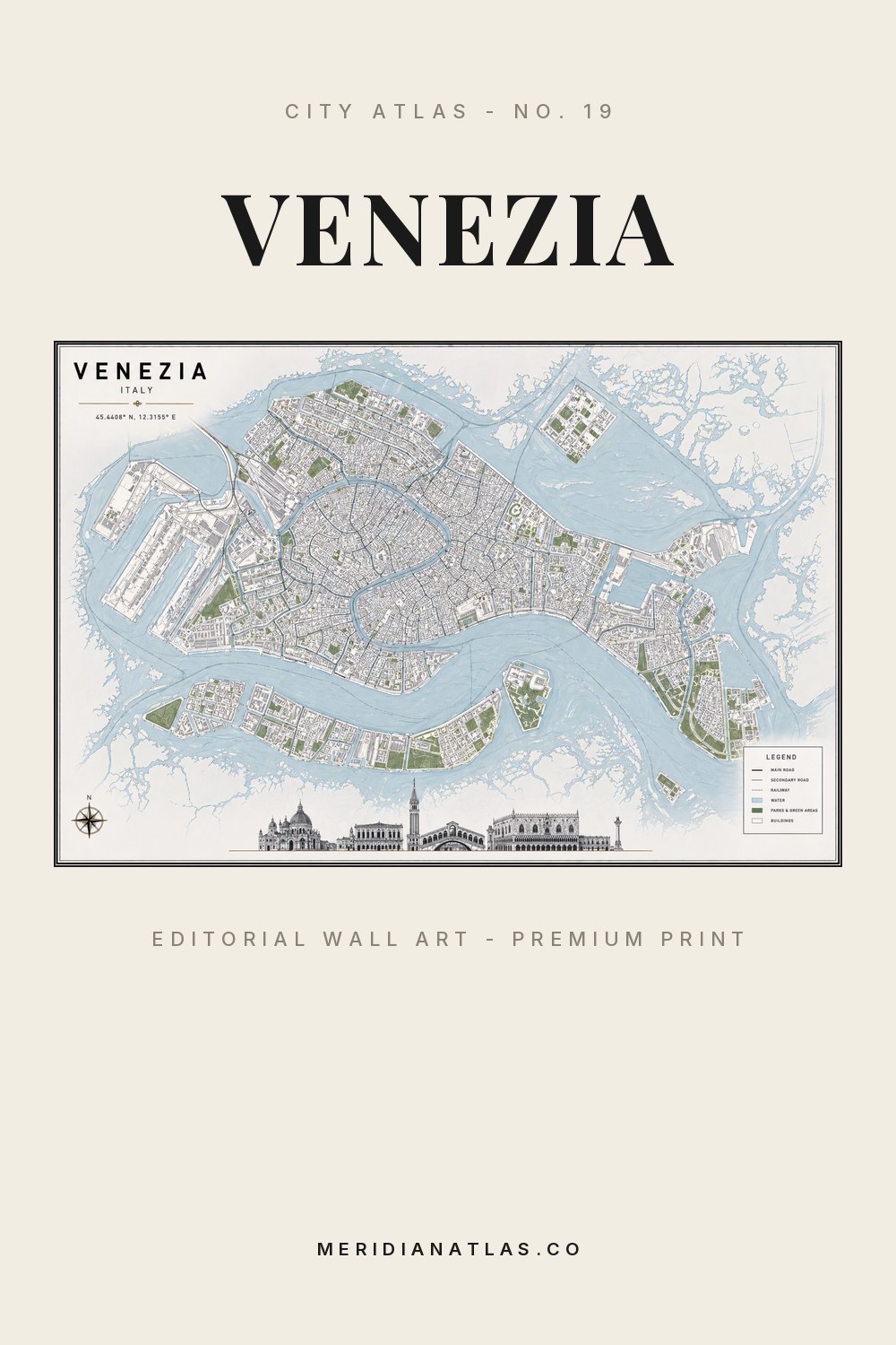 VENEZIA map print - City Atlas No. 19